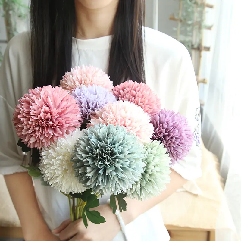 56cm Artificial Dandelion Flower Wedding Decoration Fake Flowers DIY Valentine's Day Gift Flores Artificiales Decoration Maison