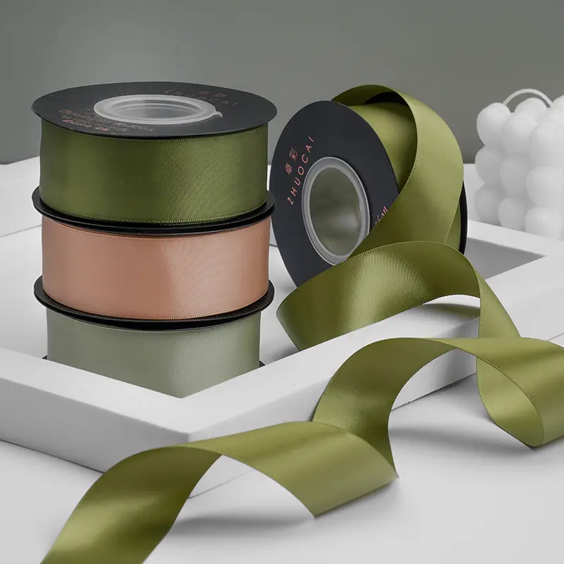 18meters/roll 3.2cm Double Faced Satin Ribbon Handmade DIY Bow Gift Box Decoration Wedding Christmas Party Sewing Supplies