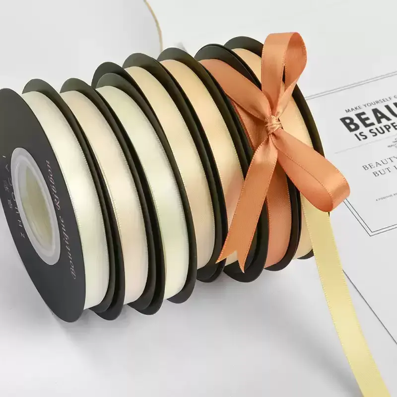 18meters/roll Double Face Satin Ribbon Width 1cm Solid Color Ribbons for Handmade Craft Gifts Wedding Decoration