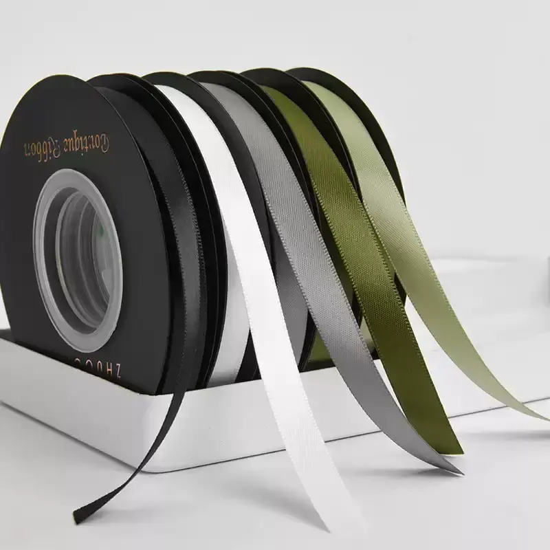 18meters/roll Double Face Satin Ribbon Width 1cm Solid Color Ribbons for Handmade Craft Gifts Wedding Decoration