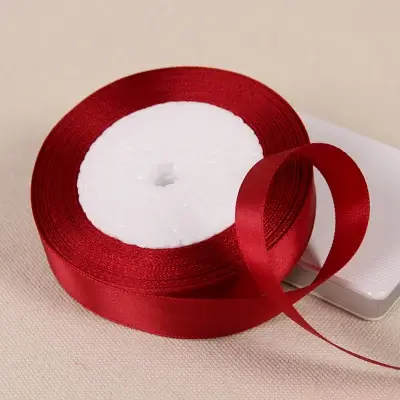 6mm 10mm 15mm 20mm 25mm 40mm 50mm Burgundy Single Face Satin Ribbons DIY Crafts Supplies Wedding Decoration Wine Red Ribbons