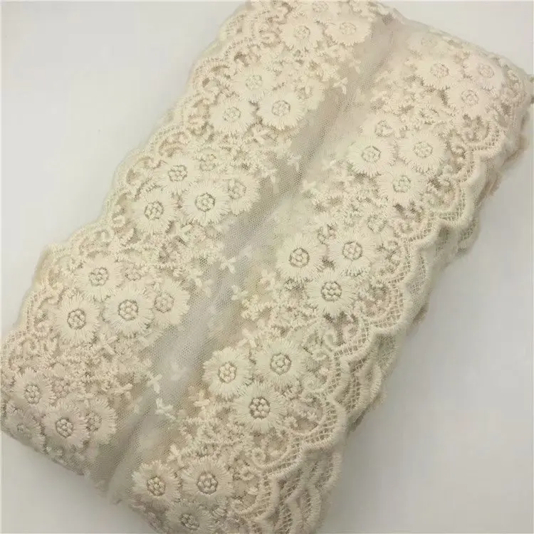 1Meter Transparent Mesh Floral Embroidered Lace Ribbon DIY Apparel Sewing Fabric Water Soluble Lace Handmade Crafts Supplies