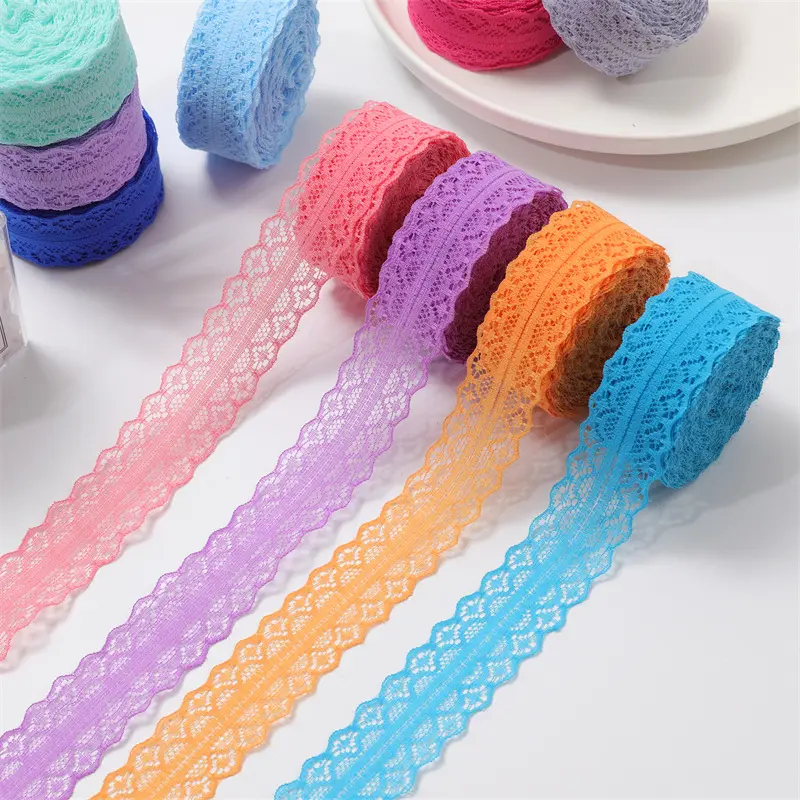30MM Lace Ribbon Tape 10Yards/Lots Lace Trim Fabric DIY Embroidered Net White Lace Trimming Cord For Sewing Decoration