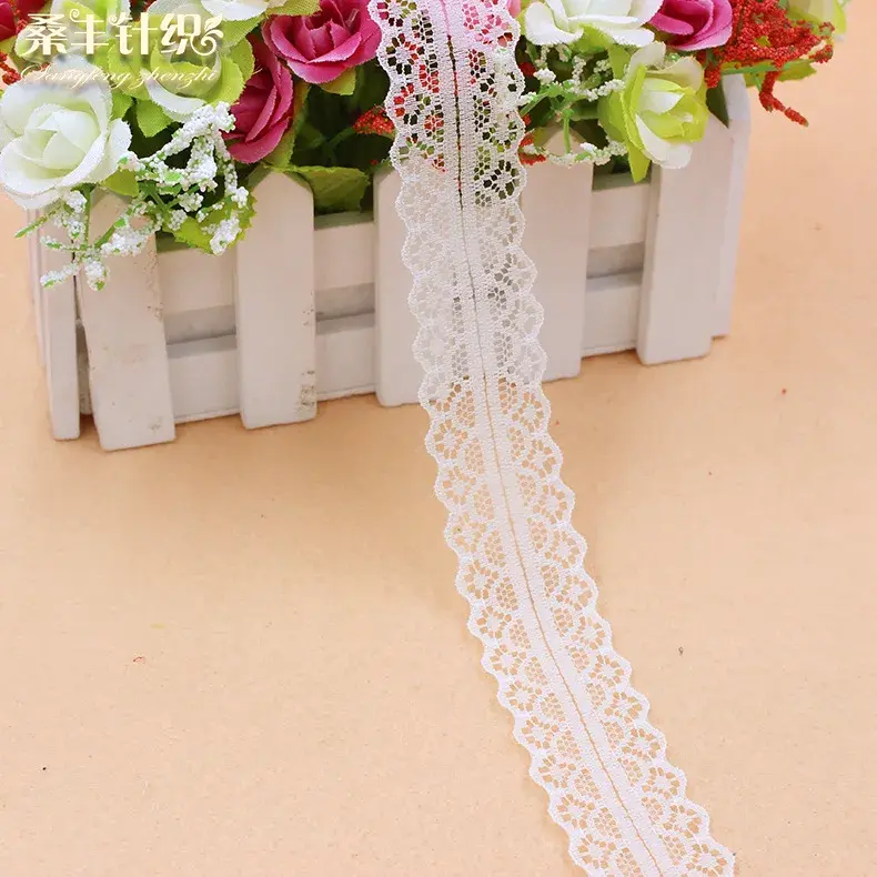 30MM Lace Ribbon Tape 10Yards/Lots Lace Trim Fabric DIY Embroidered Net White Lace Trimming Cord For Sewing Decoration