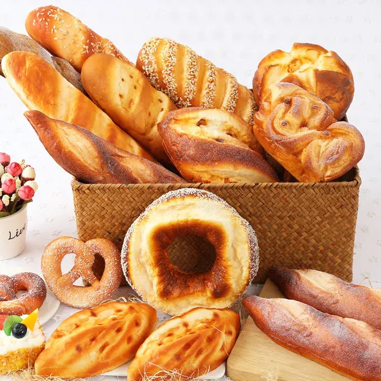 Artificial Bread Simulation Food Model Fake Doughnut Home Decor Cake Shop Bakery Window Display Photography Props Table Decor