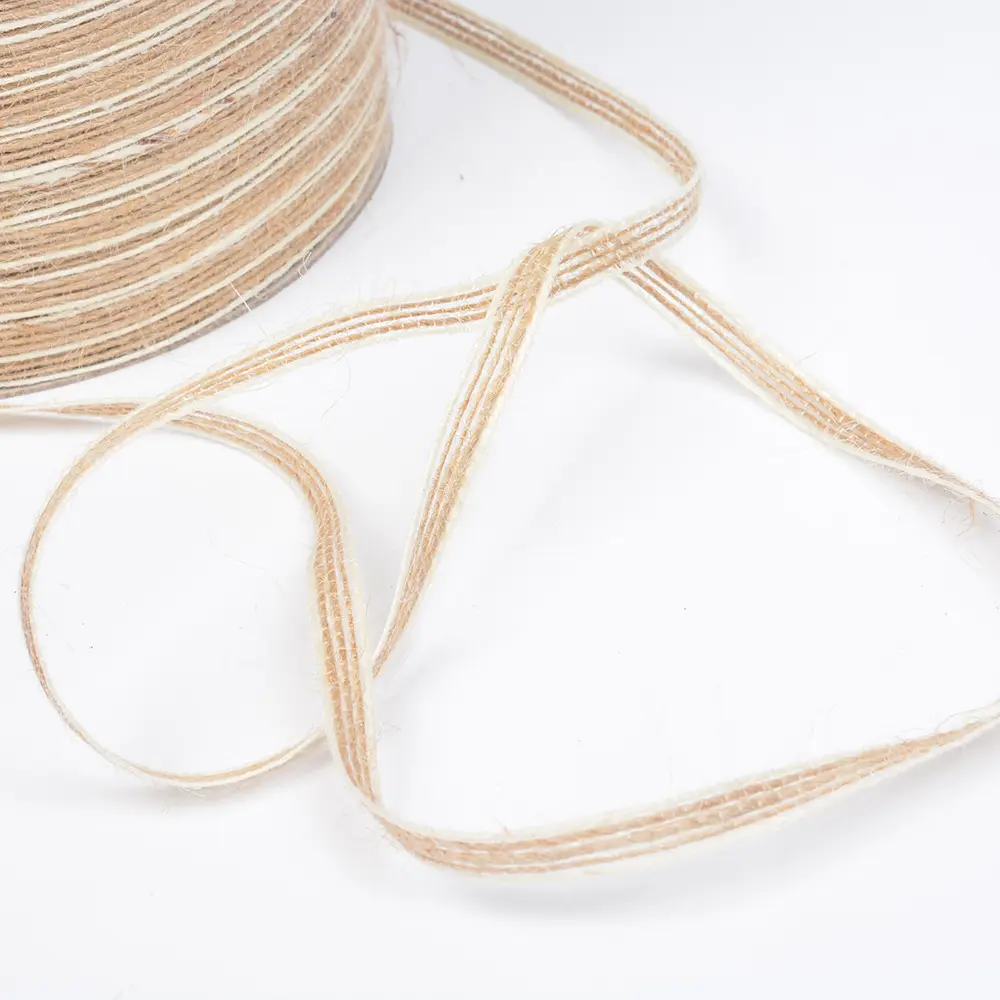 20M Natural Jute Burlap Ribbon Rustic Vintage Wedding Decor 5mm Width Hessian Lace Tape Christmas Birthday Party Supplies DIY