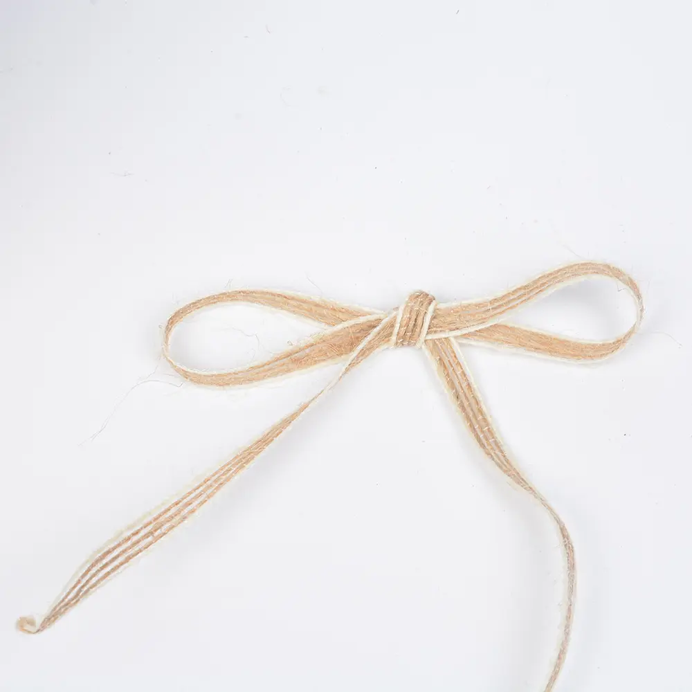 20M Natural Jute Burlap Ribbon Rustic Vintage Wedding Decor 5mm Width Hessian Lace Tape Christmas Birthday Party Supplies DIY