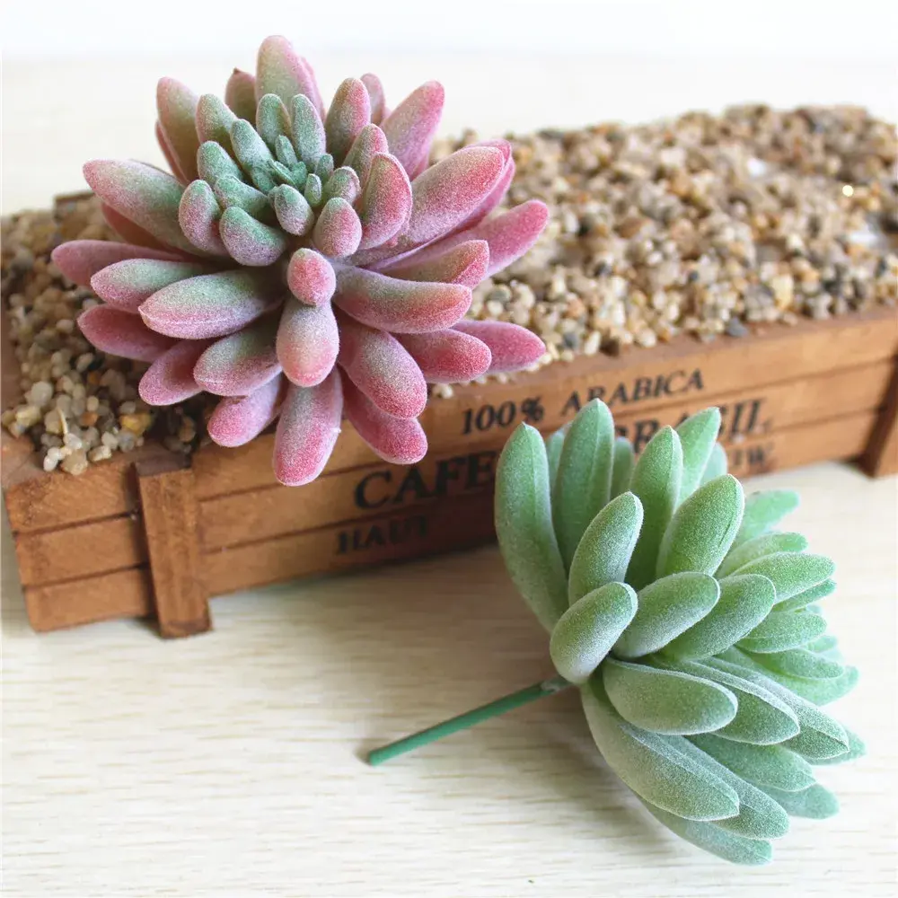 9x9cm Artificial Flower Succulent Plants Floral Arrangement Accessories Fake Plants Home Garden Wedding Party Decoration Bonsai