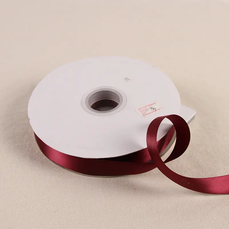 Satin Ribbons 91Meters 6/10/12/15/20/25/38mm Wine Polyester Ribbons Wedding Christmas Party Decorations DIY Bow Craft Wrapping