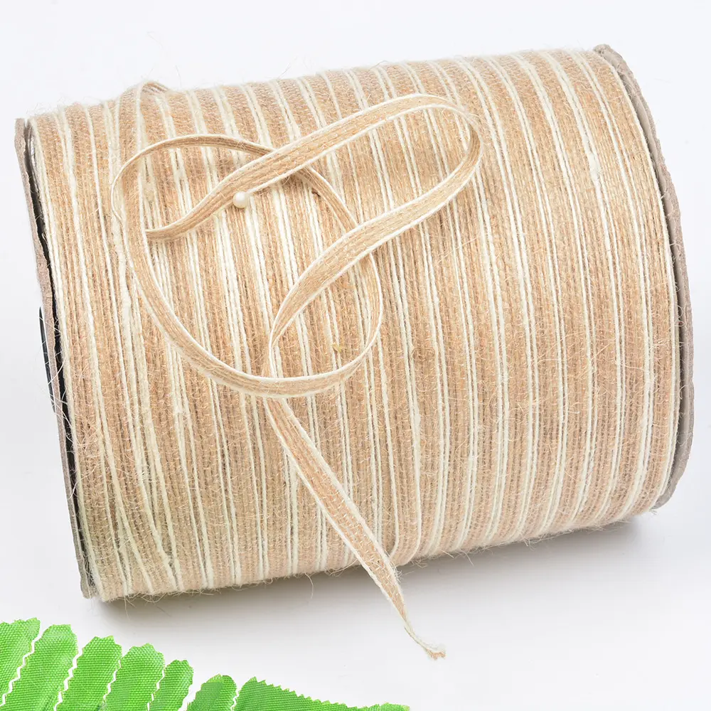 100M Natural Jute Burlap Ribbon Rustic Vintage Wedding Decor 5mm Width Hessian Lace Tape Christmas Birthday Party Supplies DIY
