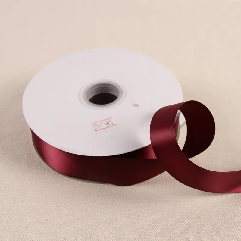 Satin Ribbons 91Meters 6/10/12/15/20/25/38mm Wine Polyester Ribbons Wedding Christmas Party Decorations DIY Bow Craft Wrapping