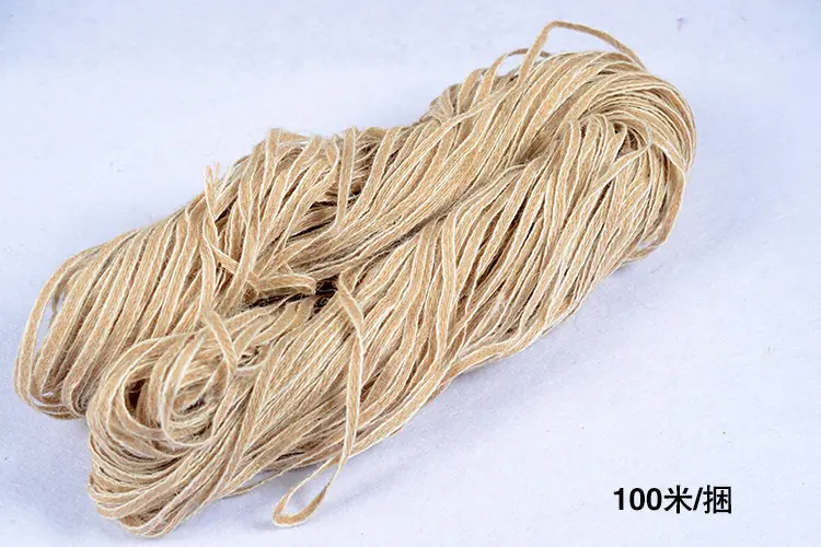 100M Natural Jute Burlap Ribbon Rustic Vintage Wedding Decor 5mm Width Hessian Lace Tape Christmas Birthday Party Supplies DIY