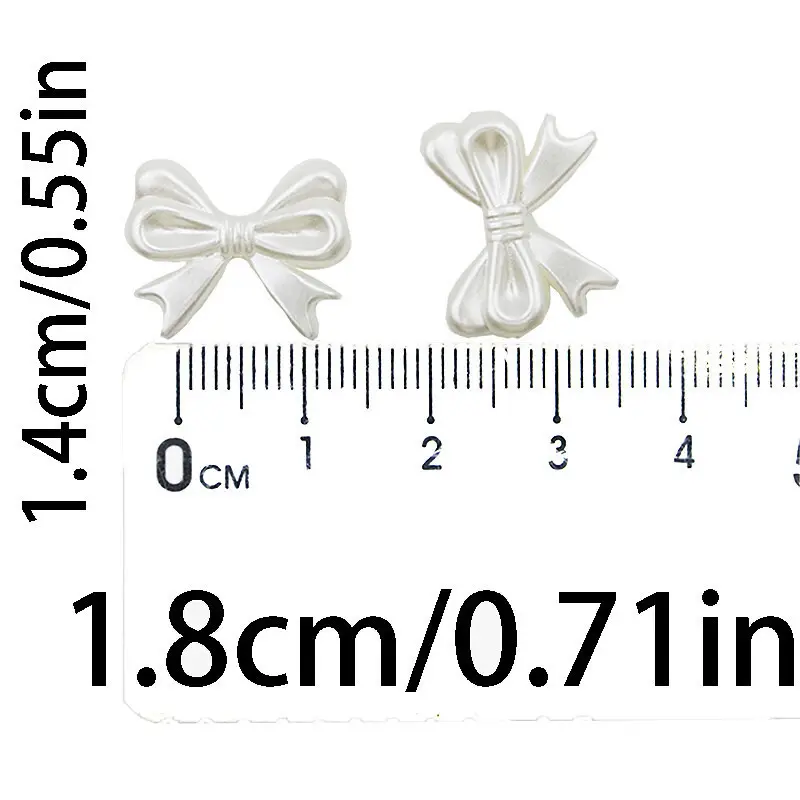 (50Pcs/pack) 18x14mm Transparent White Rose Flower Bowknot Beads Acrylic Plastic Lucite for Bracelet Making