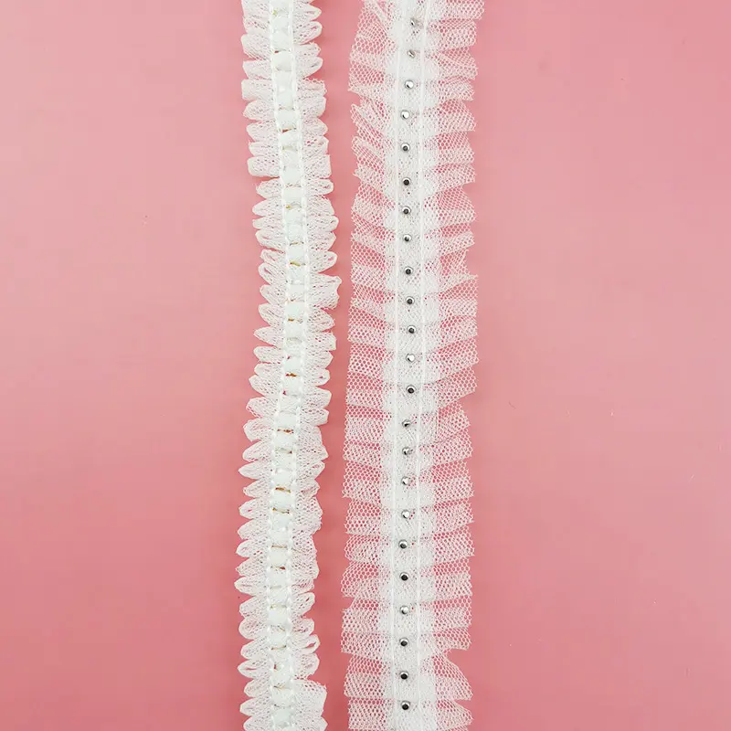 (1 Yard/roll)3cm  Pearl Gift Wrapping Ribbon Family Making Clothing Bag Accessories Decoration Hollow Lace Fabric Handmade DIY