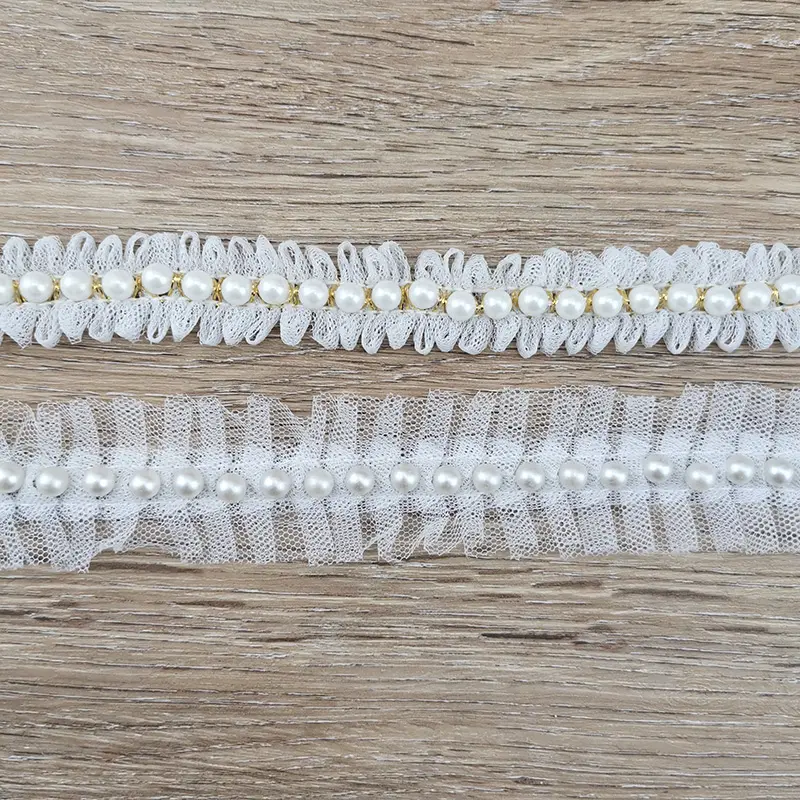 (1 Yard/roll)3cm  Pearl Gift Wrapping Ribbon Family Making Clothing Bag Accessories Decoration Hollow Lace Fabric Handmade DIY