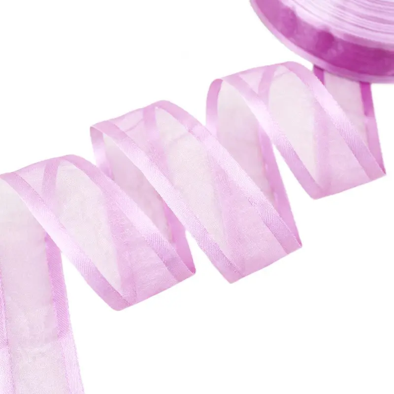 (50 yards/roll) 25mm Organza ribbon Broadside wholesale gift wrapping decoration ribbons