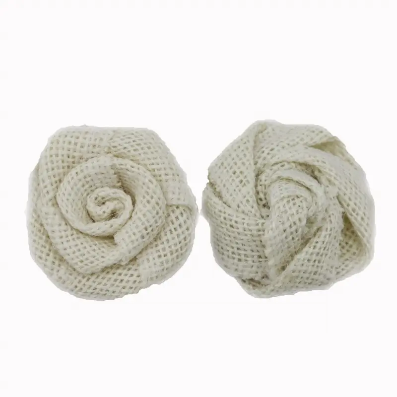 (5 Pcs/pack) 5cm Linen Rose Woven Artificial Plants Antique Home Wedding Dress Decoration Party Accessories Handicrafts