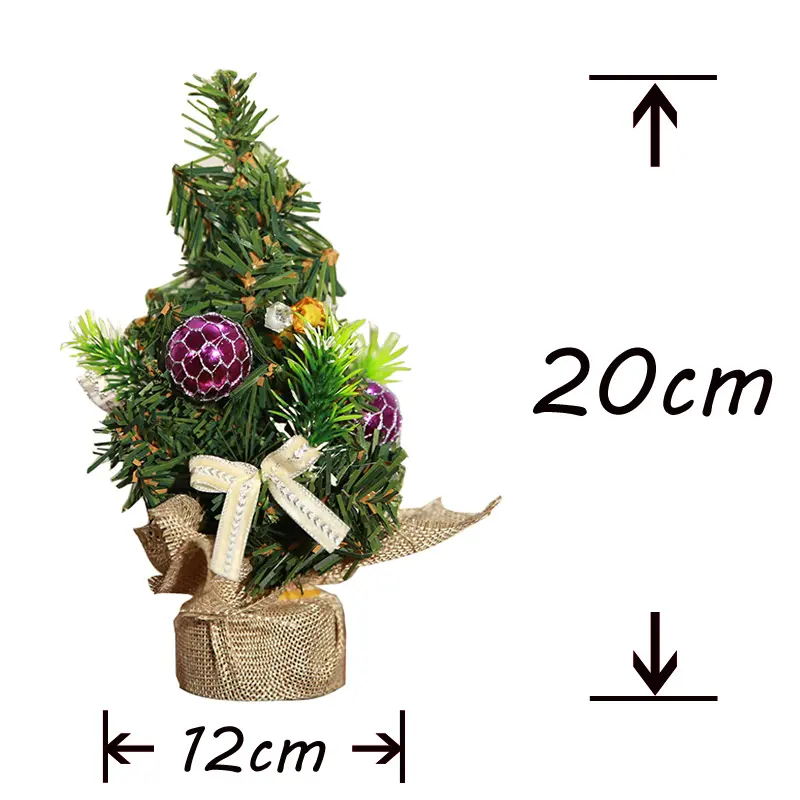 Green Christmas Tree Small Bow Decoration Party Supplies Holiday New Year's Christmas Golden Small BallDecorations