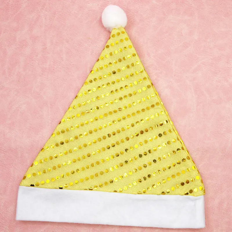 (1 Pcs/pack) 28x36cm Christmas Hat Glitter Carried Sparkling New Year Holiday Show Props Decorating Atmosphere Exquisite DIY
