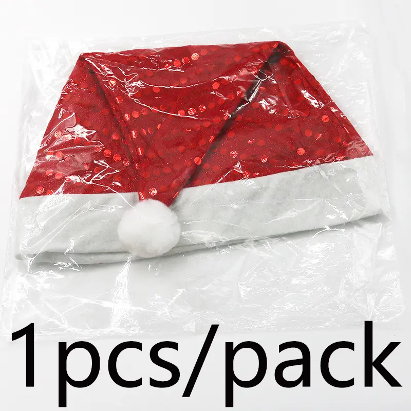 (1 Pcs/pack) 28x36cm Christmas Hat Glitter Carried Sparkling New Year Holiday Show Props Decorating Atmosphere Exquisite DIY