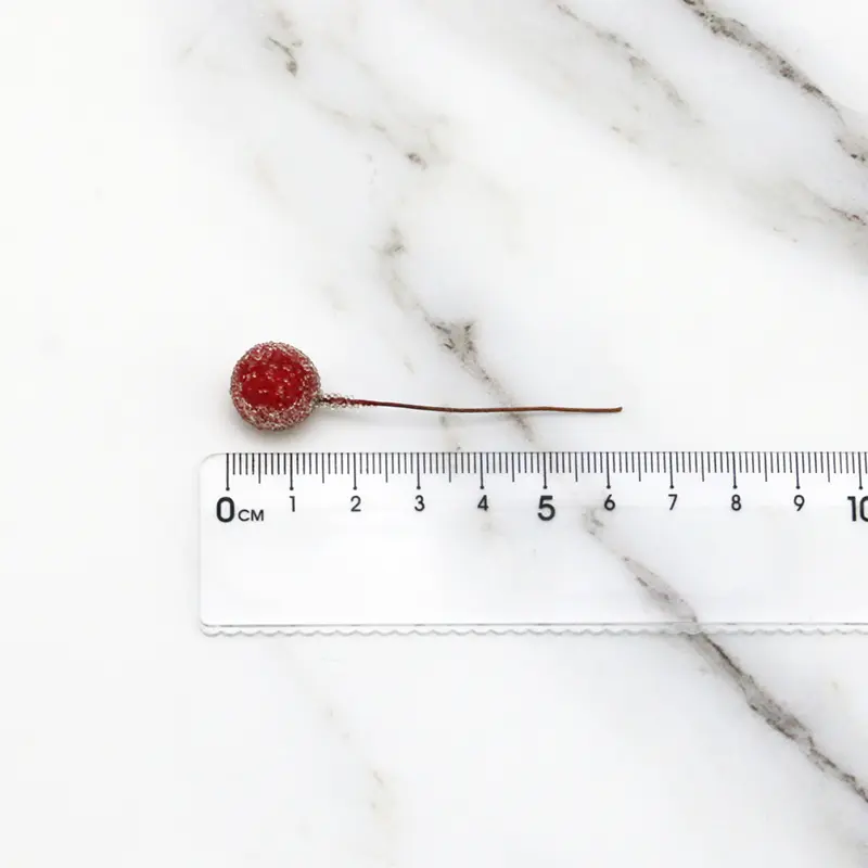 (50 Pcs/pack)6cm Christmas Crystal Berry Single Artificial Fruit Decoration Xmas Tree Accessories Party DIY Christmas Gift DIY