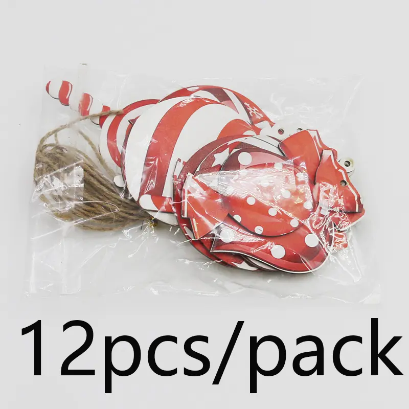 (12 Pieces/bag) Cute Little Pendants Christmas Lollipop Decoration Room New Year Holiday Decoration Scene Matching Pendant DIY