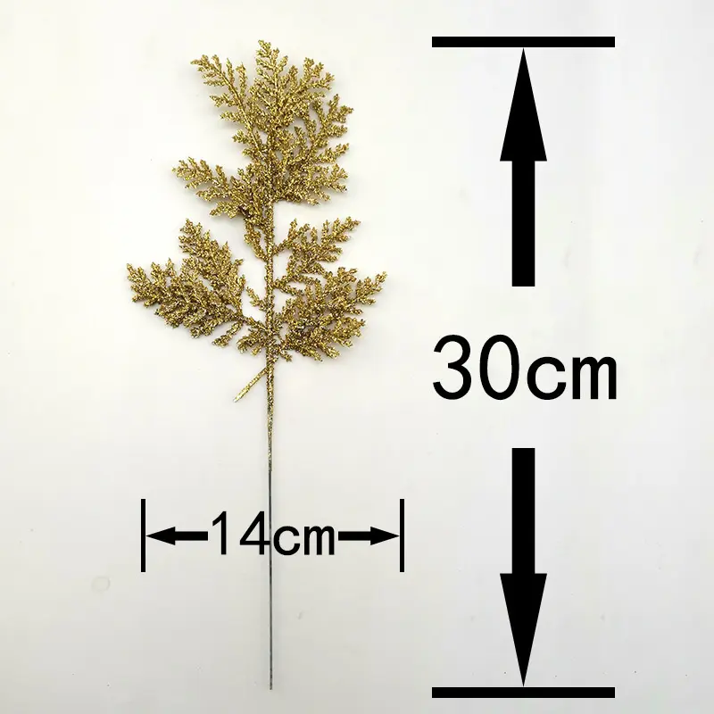 30CM 10pcs Pine Branches Artificial Fake Plant Artificial Flower Branch Christmas Party Decoration DIY Accessories Bouquet