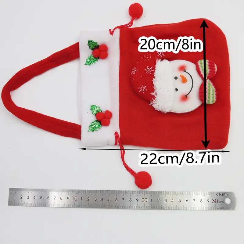 (1 pcs/pack) 20 * 22cm Christmas ball tie rope apple bag gift bag Christmas gift packaging bag jewelry storage bag