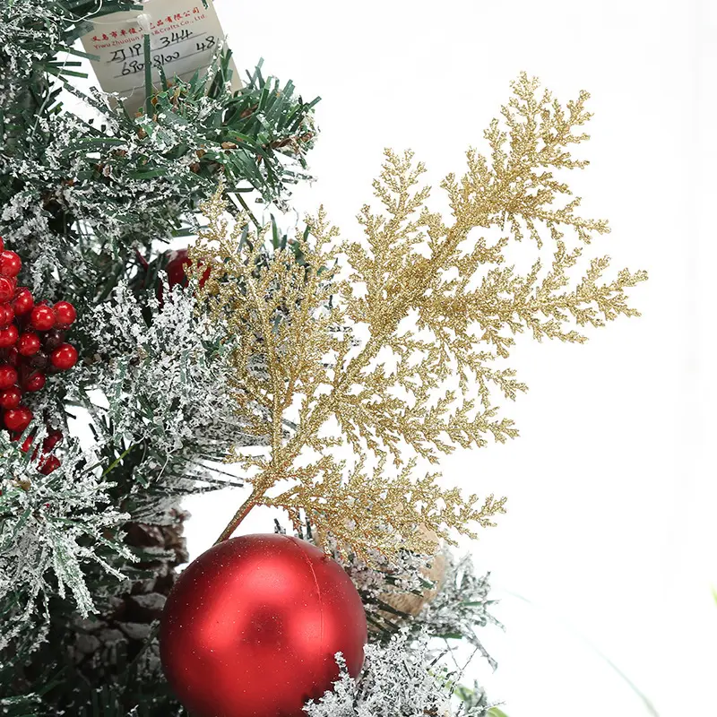 30CM 10pcs Pine Branches Artificial Fake Plant Artificial Flower Branch Christmas Party Decoration DIY Accessories Bouquet