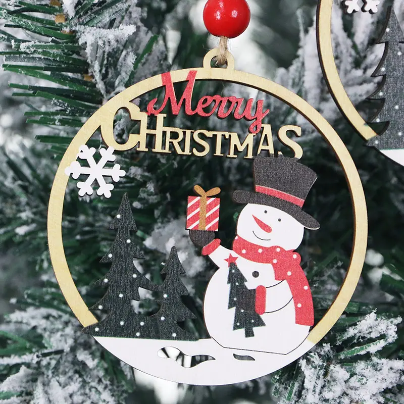 (2 pcs/pack) 11cm Christmas Door Bell Hanging Ornament Room Window Decoration Christmas Tree Perforated Hanging Accessory DIY