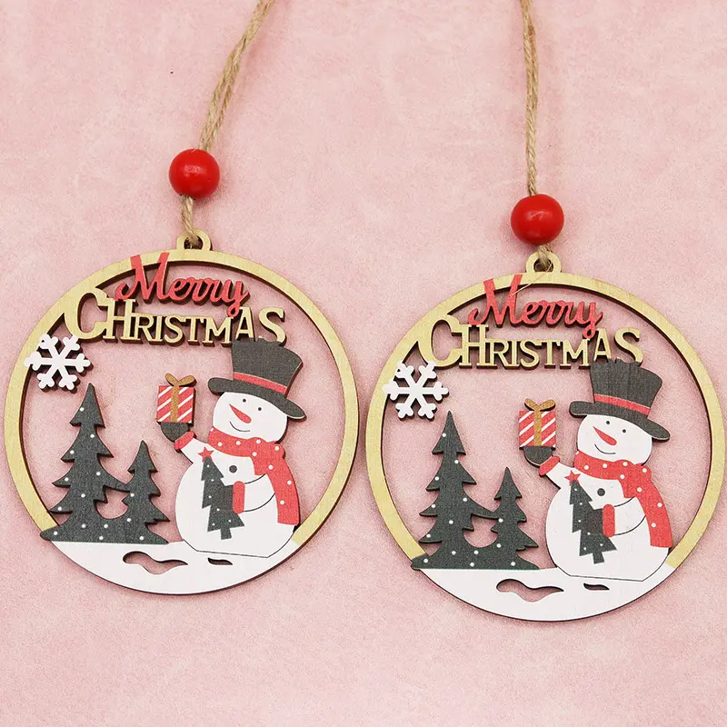 (2 pcs/pack) 11cm Christmas Door Bell Hanging Ornament Room Window Decoration Christmas Tree Perforated Hanging Accessory DIY