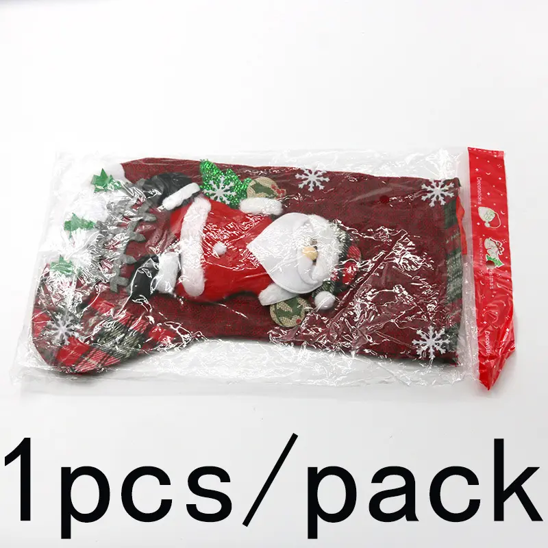 1pcs Christmas Decoration New Year's Christmas Gifts Socks Gift Bags Elderly Snowman Decorations Candy 3D Exquisite Cute DIY