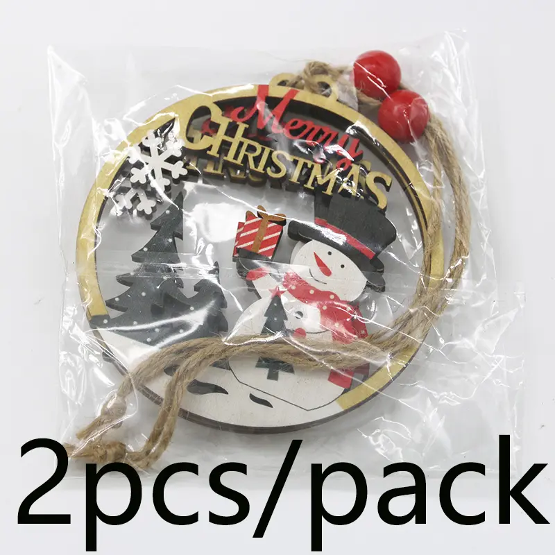 (2 pcs/pack) 11cm Christmas Door Bell Hanging Ornament Room Window Decoration Christmas Tree Perforated Hanging Accessory DIY