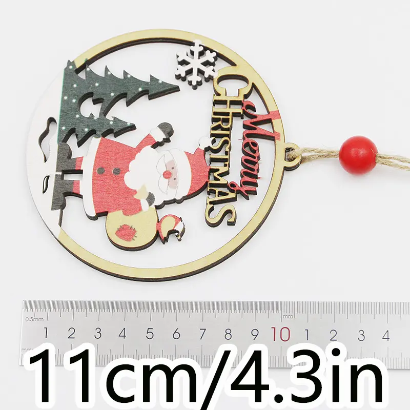(2 pcs/pack) 11cm Christmas Door Bell Hanging Ornament Room Window Decoration Christmas Tree Perforated Hanging Accessory DIY