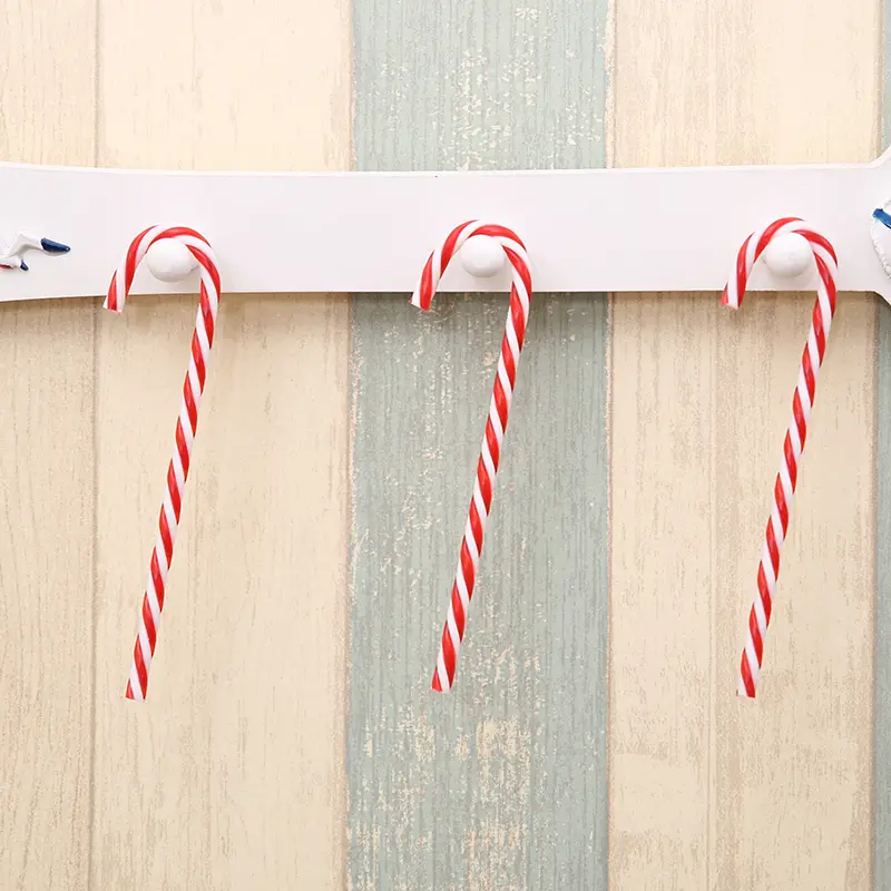 (6pcs/pack) 15cm Length Candy color cane cartoon plastic Christmas Tree Pendant Decorations New Year Holiday Party Decoration