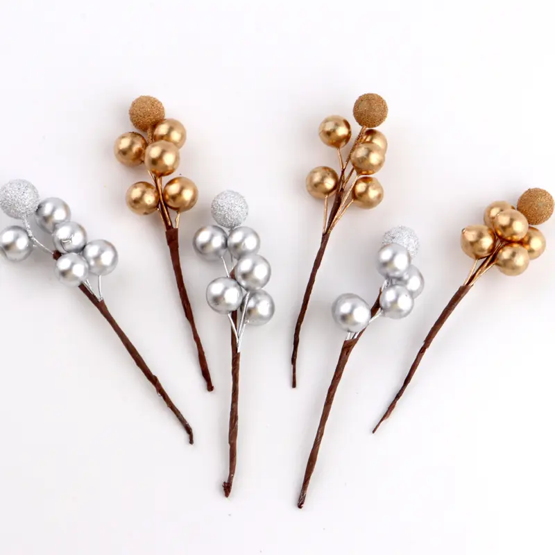 (10 Pcs/pack) 10cm Christmas Tree Berry Decoration Artificial Bouquet Decoration Of Yangmei Wreath Festival Home Furnishings DIY
