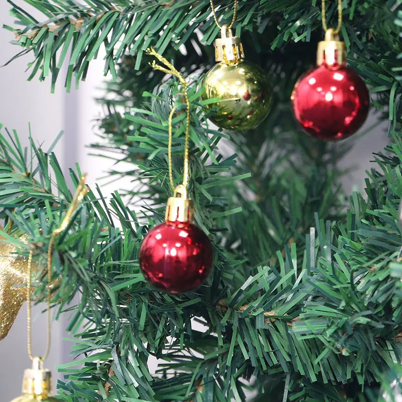 (12 Pcs/pack)3cm Electroplated Ball Christmas Decoration Balls Christmas Tree Hanging Decoration Holiday New Year Gift Party DIY