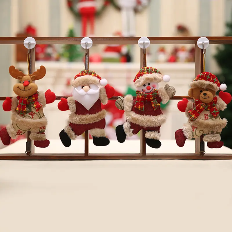(1 piece) 18*13cmChristmas Tree Decorations New Year Holiday Santa Claus Ornaments Snowman Elk Christmas Tree Pendant