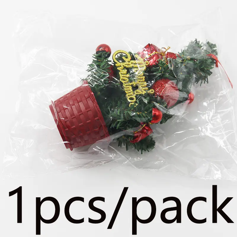 (1 piece/bag) 21cm Mini Christmas Tree New Year Celebration Desktop Decoration Atmosphere Photo