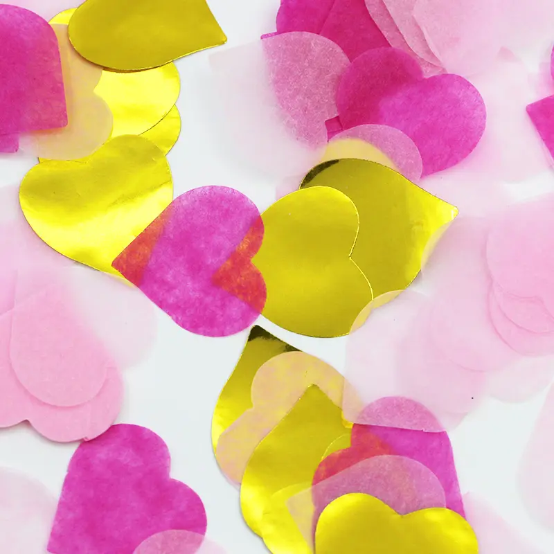 (15g/pack) 25mm Love Paper Scrap Valentine's Day Decoration Party Wedding Proposal Scene Decoration Artificial Love Petals DIY