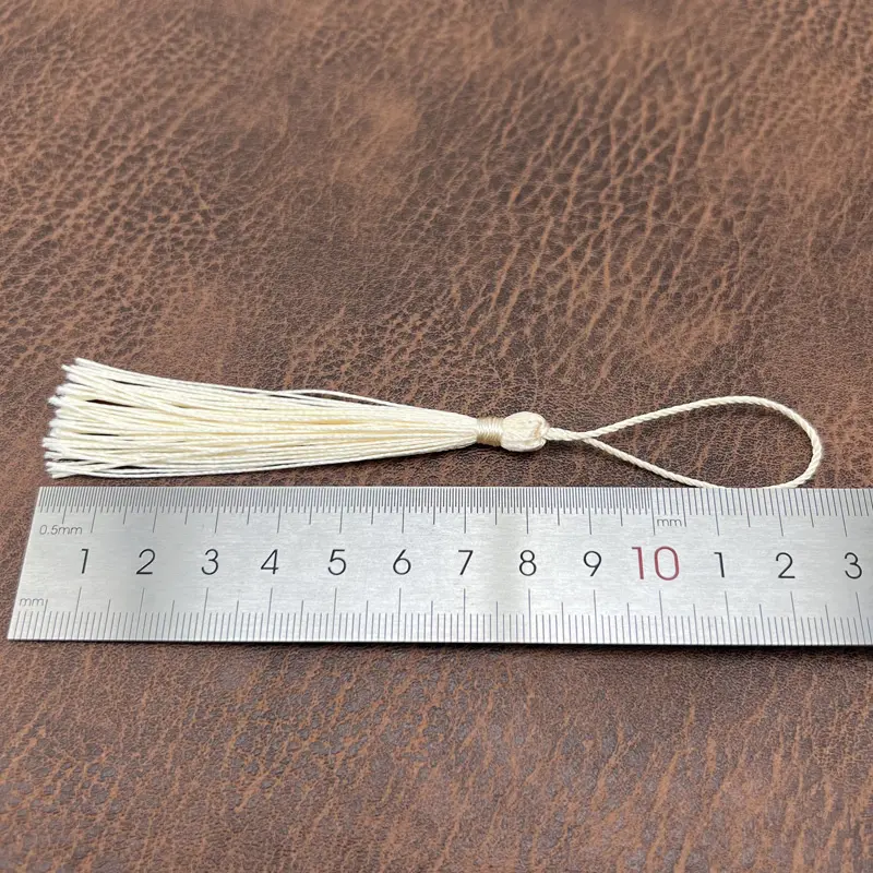 （50pcs/pack）8cm Mixed Color European Minimalist Tassel Straps Key Pendants Hanging Ball Handles Hanging Ears Jewelry Accessories