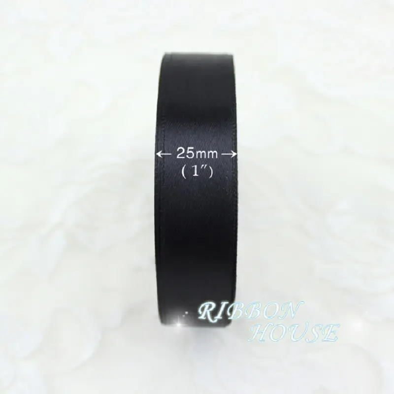 (25 Yards/roll) 1 inch 25mm Single Face Satin Ribbon Gift Christmas Hair Accessories Decorative Packaging Celebration