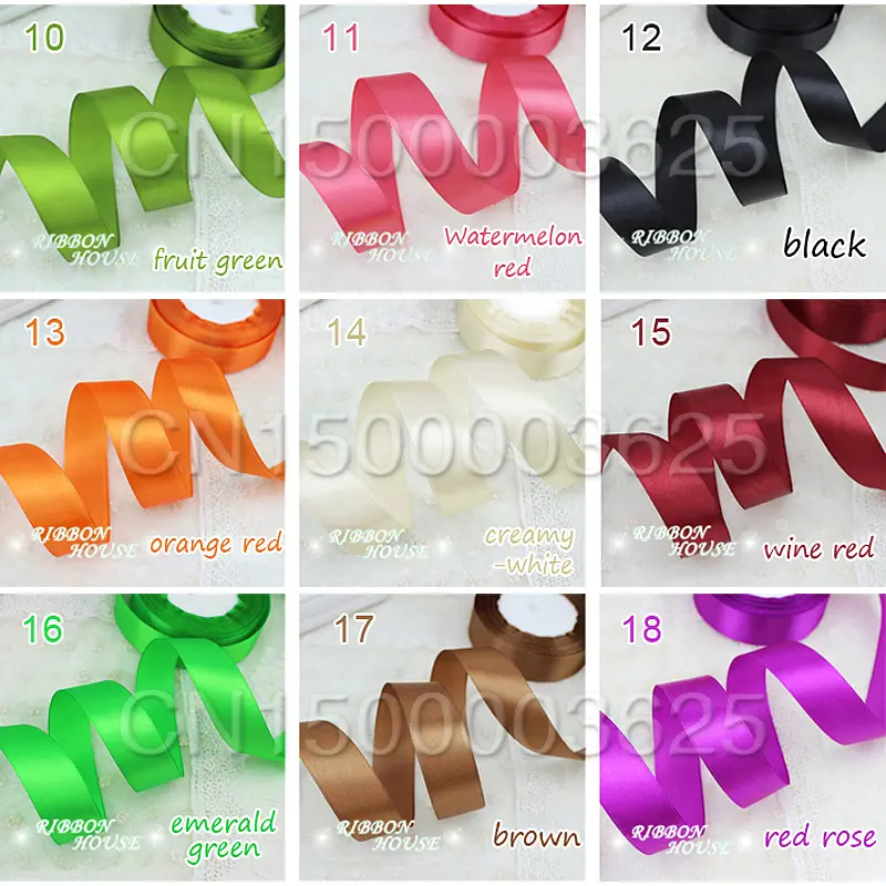 (25 Yards/roll) 1 inch 25mm Single Face Satin Ribbon Gift Christmas Hair Accessories Decorative Packaging Celebration