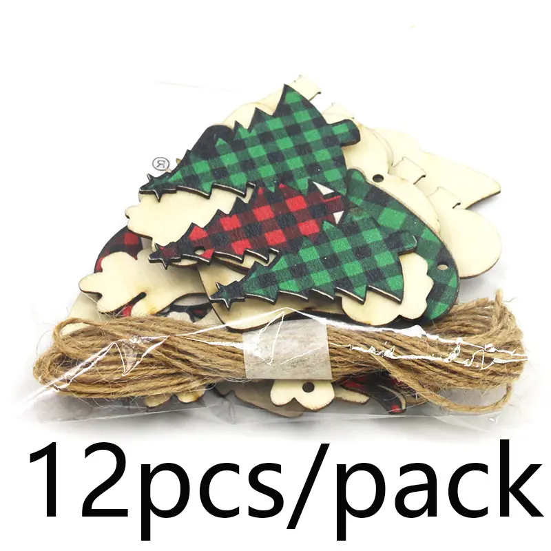 (12 Pieces/bag) 5cm-10cm New Year Celebration Christmas Tree Dwarf Pendant Decoration Room Atmosphere Decoration