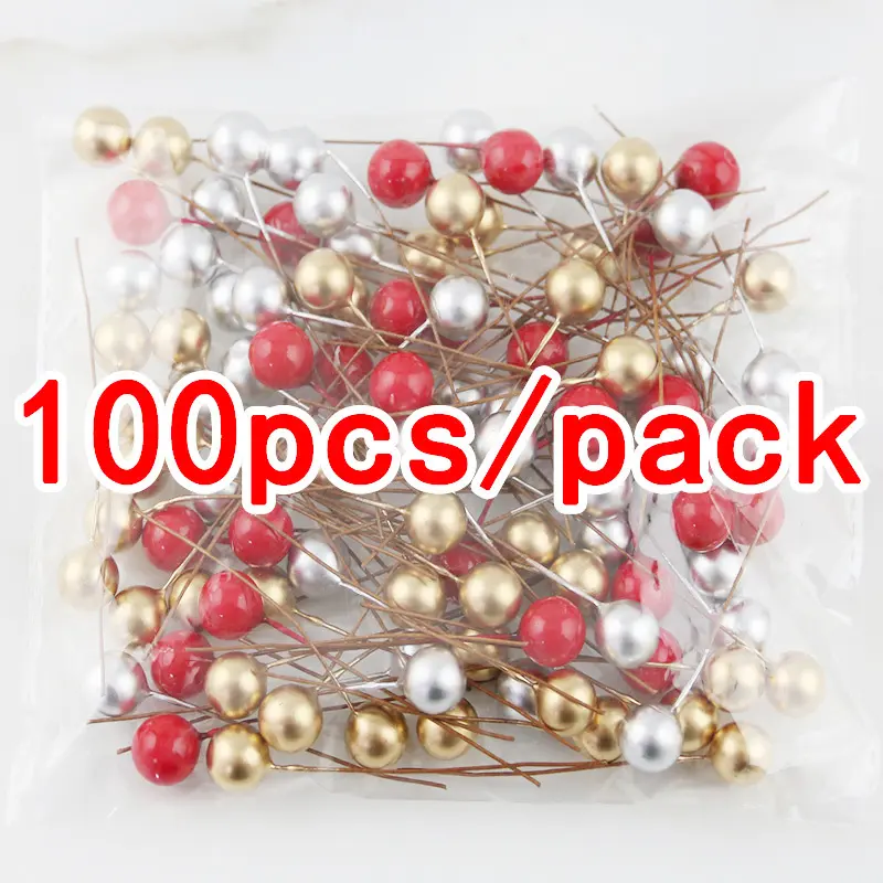 (100 Pieces/Pack) Faux Flower Colorful Mixed Berry Party Wedding Arrangement Mini Cherry DIY Craft Decoration