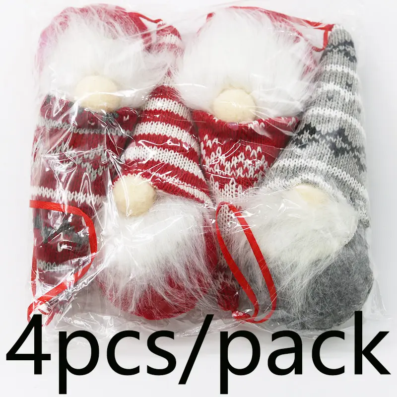 (4 pieces/bag) 15.5cm Cute and funny Faceless Doll Christmas and New Year Celebration Children's Toy DIY