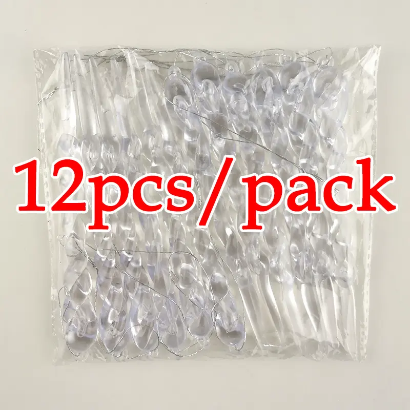 (12Pcs/pack) 12cm Christmas Tree Pendant Plastic Transparent Ice Cone Christmas Decorations For Handmade DIY Home Decoration