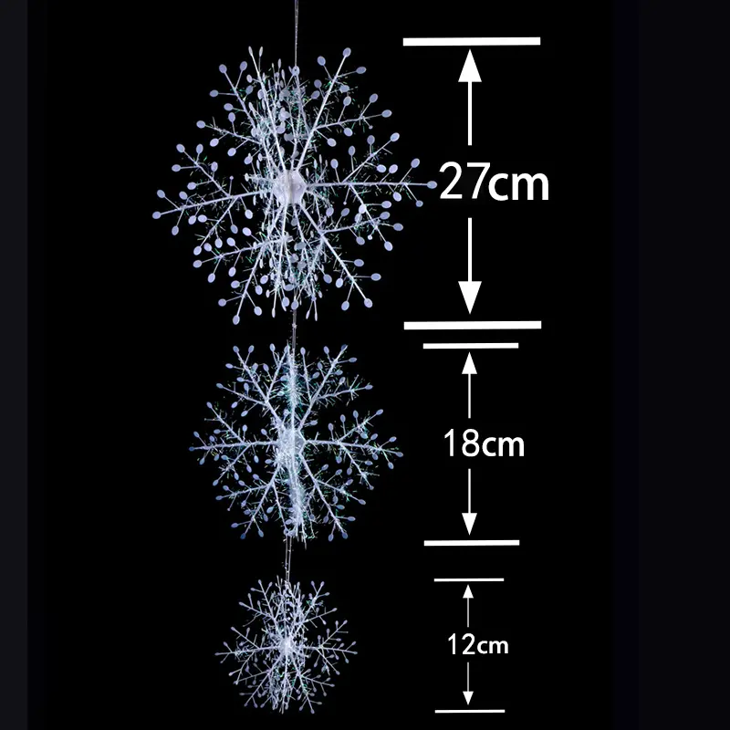 (6pcs/pack) Christmas Artificial Snowflake Tree Decor Christmas Decorations For Home Festival Decoration Handmade DIY