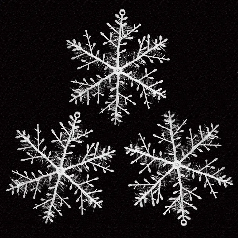 (6pcs/pack) Christmas Artificial Snowflake Tree Decor Christmas Decorations For Home Festival Decoration Handmade DIY