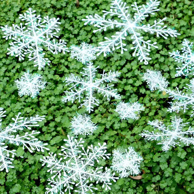 (6pcs/pack) Christmas Artificial Snowflake Tree Decor Christmas Decorations For Home Festival Decoration Handmade DIY